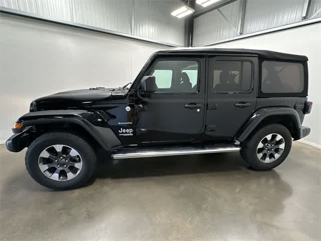 Used 2021 Jeep Wrangler Unlimited Sahara with VIN 1C4HJXEN5MW588106 for sale in Moon Township, PA