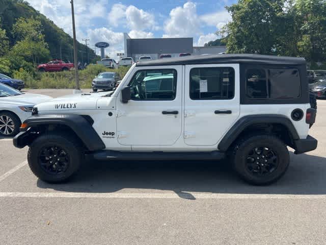 Used 2021 Jeep Wrangler Unlimited Willys Sport with VIN 1C4HJXDN2MW856398 for sale in Moon Township, PA