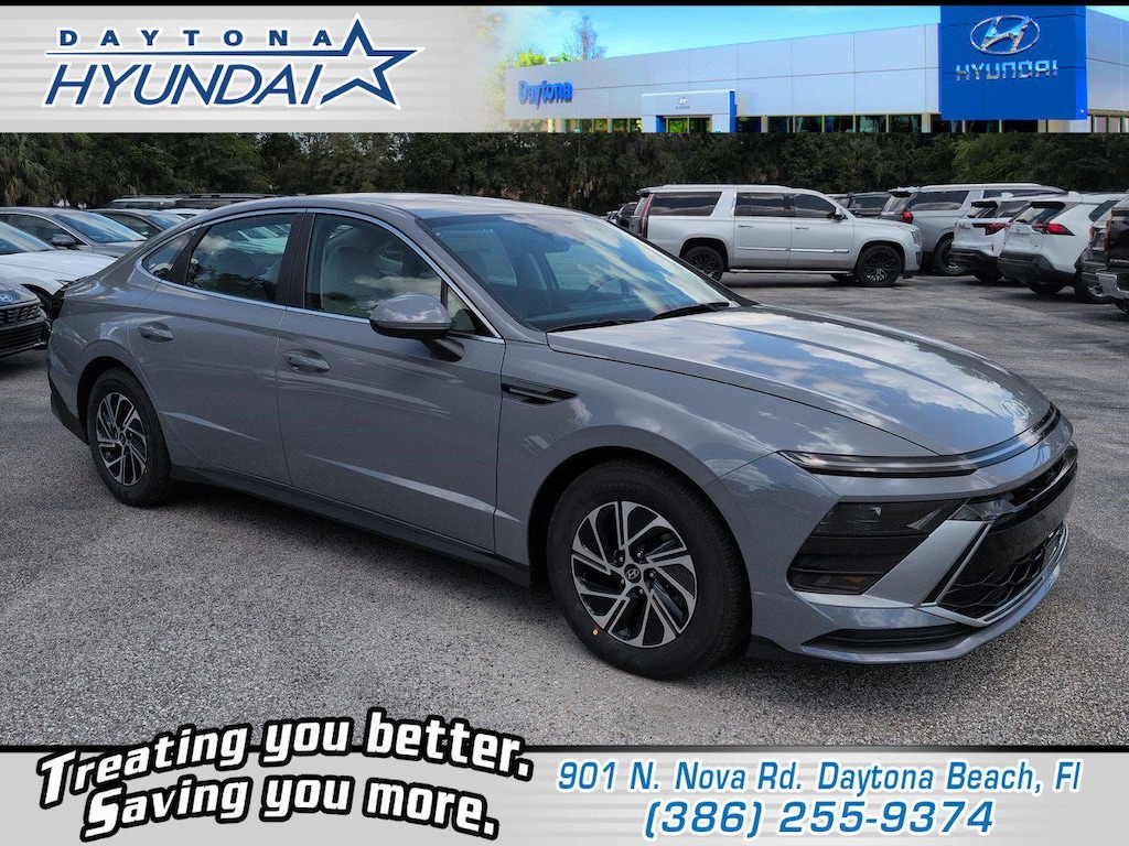 New 2026 Hyundai Sonata Hybrid Blue Sedan