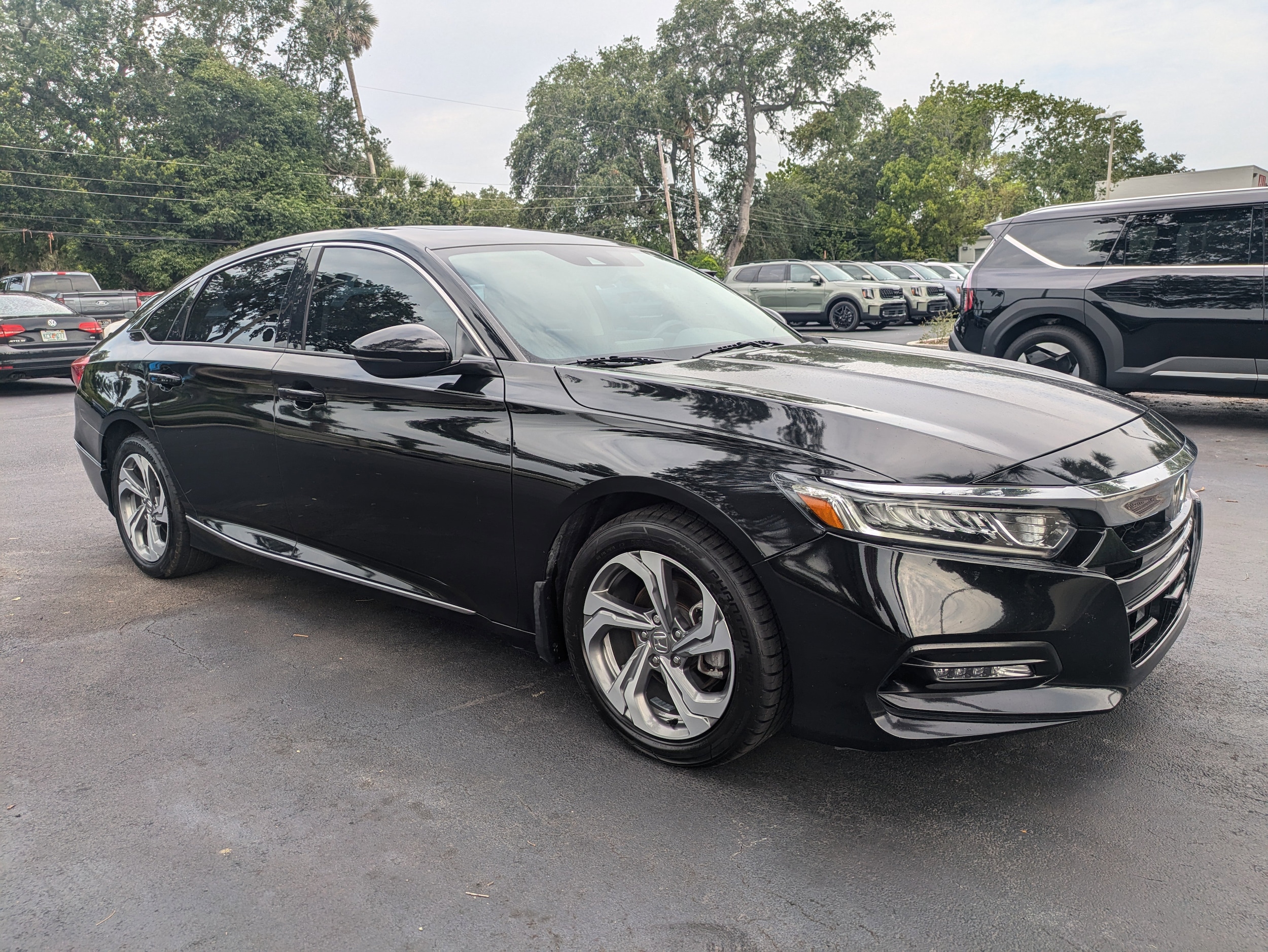 Used 2019 Honda Accord EX-L with VIN 1HGCV1F58KA096157 for sale in Daytona Beach, FL