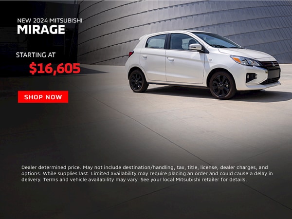 Brand New Mitsubishi Mirage Only $16,605!