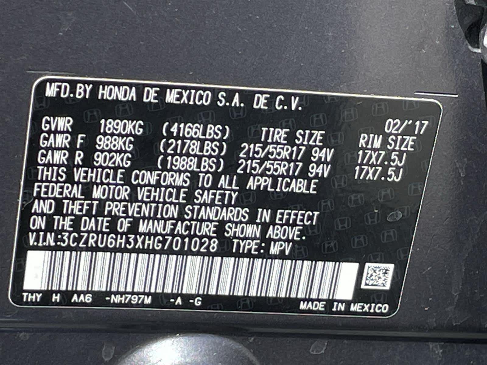 2017 Honda HR-V LX 28