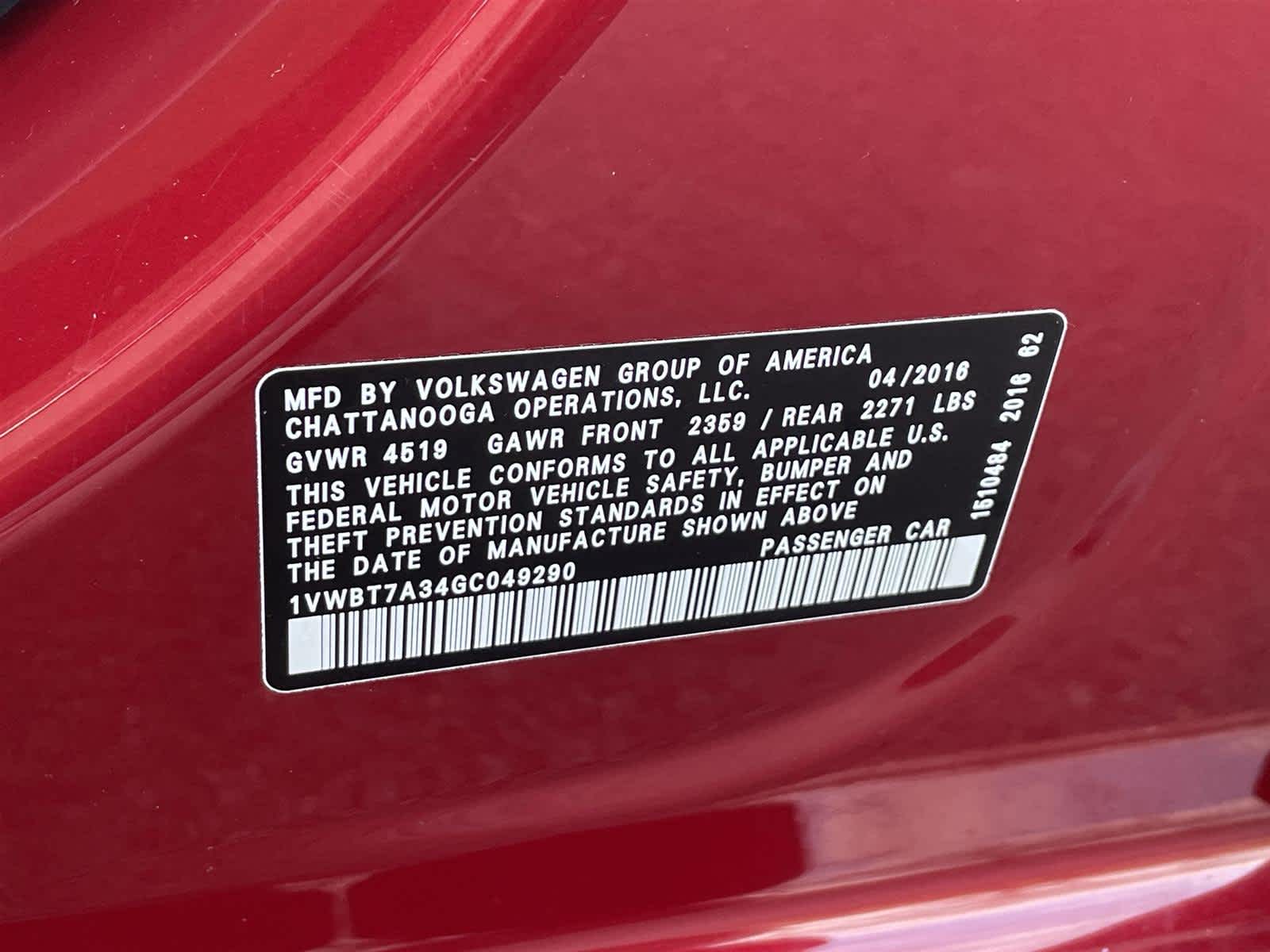 Thumbnail: 2016 Volkswagen Passat - 31