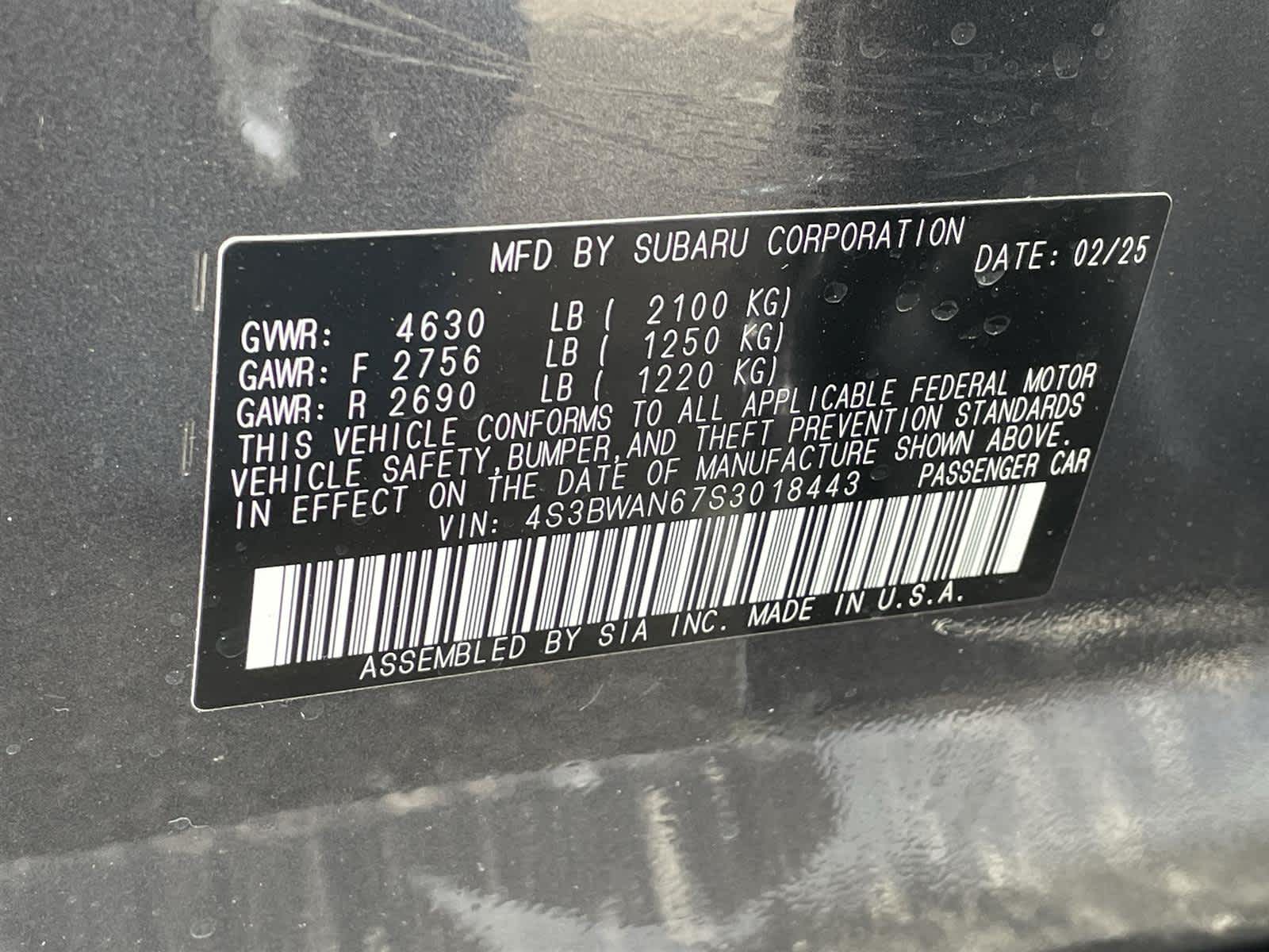 2025 Subaru Legacy Limited 35