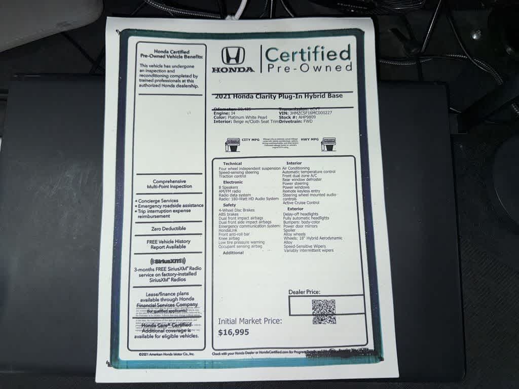 Thumbnail: 2021 Honda Clarity - 13