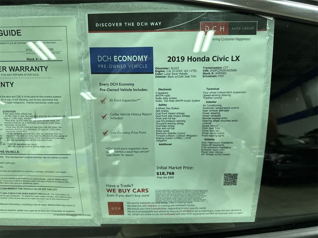 2019 Honda Civic LX 13