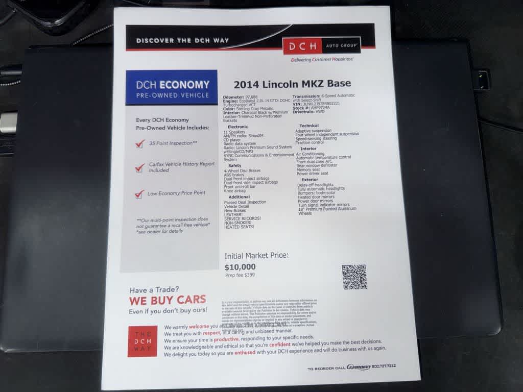 Thumbnail: 2014 Lincoln MKZ - 12