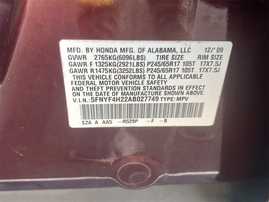 2010 Honda Pilot LX 11