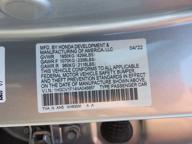 2022 Honda Accord LX 23