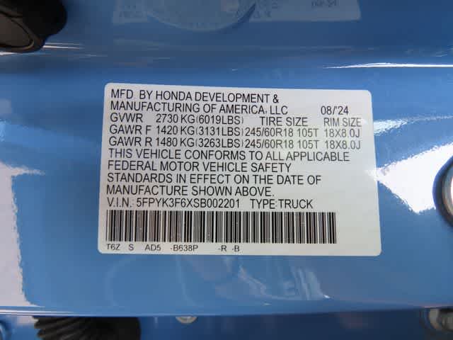 Certified Used 2025 Honda Ridgeline Truck Crew Cab TrailSport
