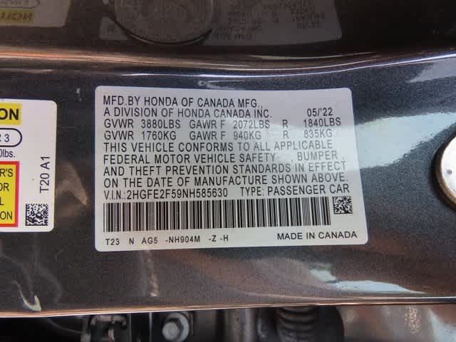 2022 Honda Civic Sport 24