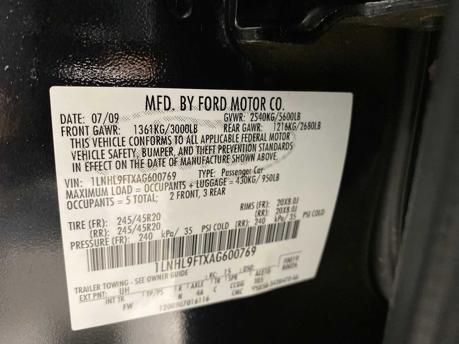 2010 Lincoln MKS EcoBoost 21