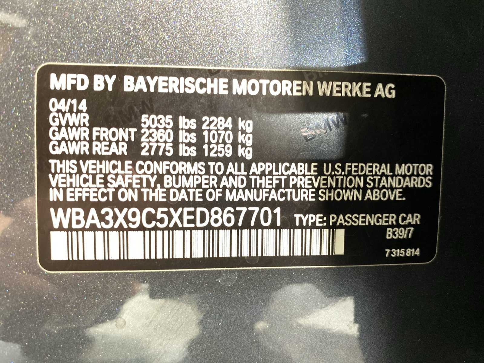 2014 BMW 3 Series 335i xDrive 21