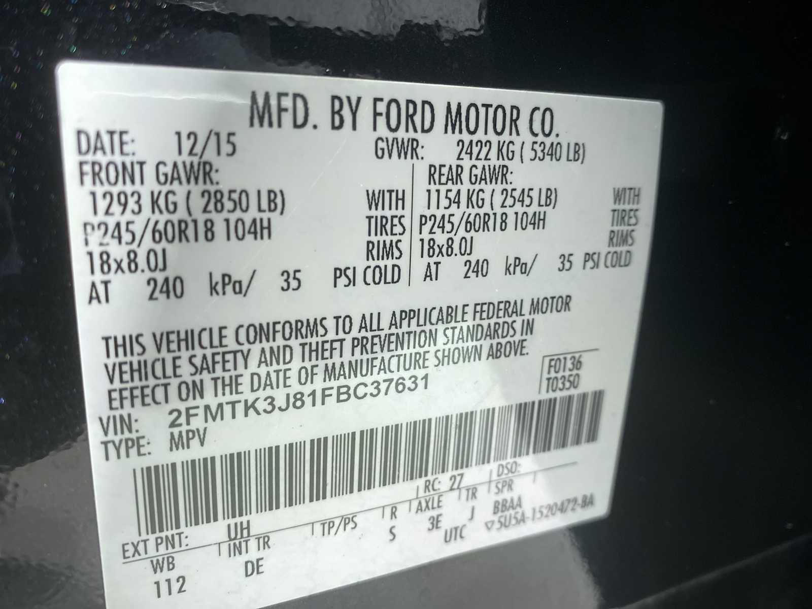 Thumbnail: 2015 Ford Edge - 21