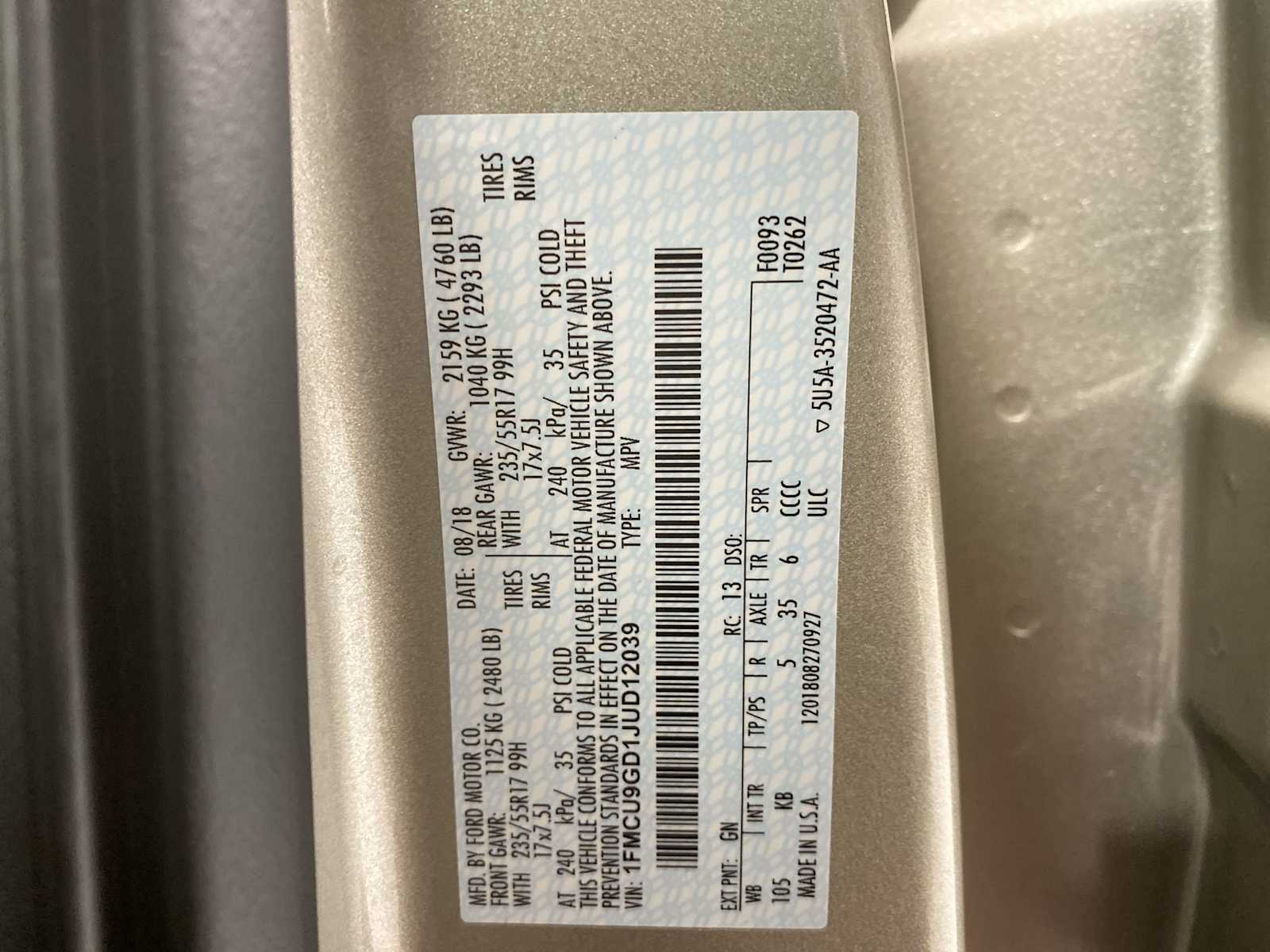 Thumbnail: 2018 Ford Escape - 21