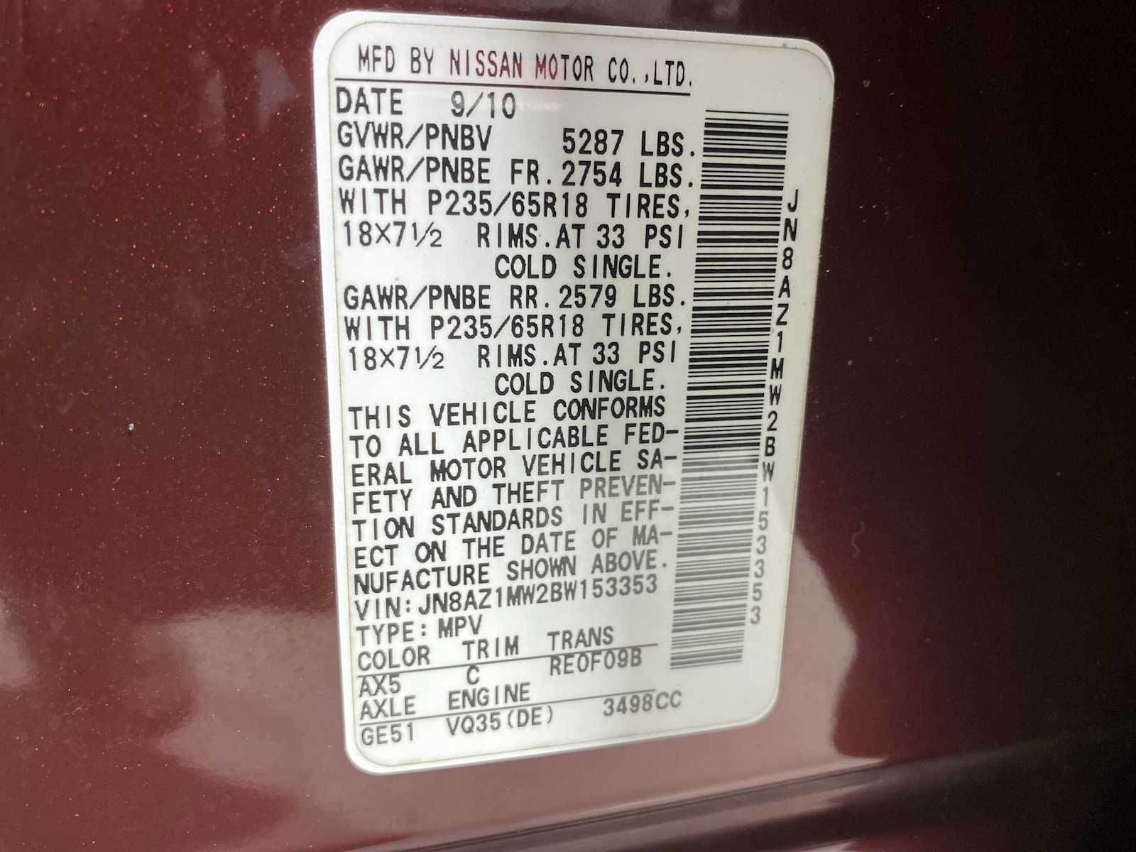 Thumbnail: 2011 Nissan Murano - 20