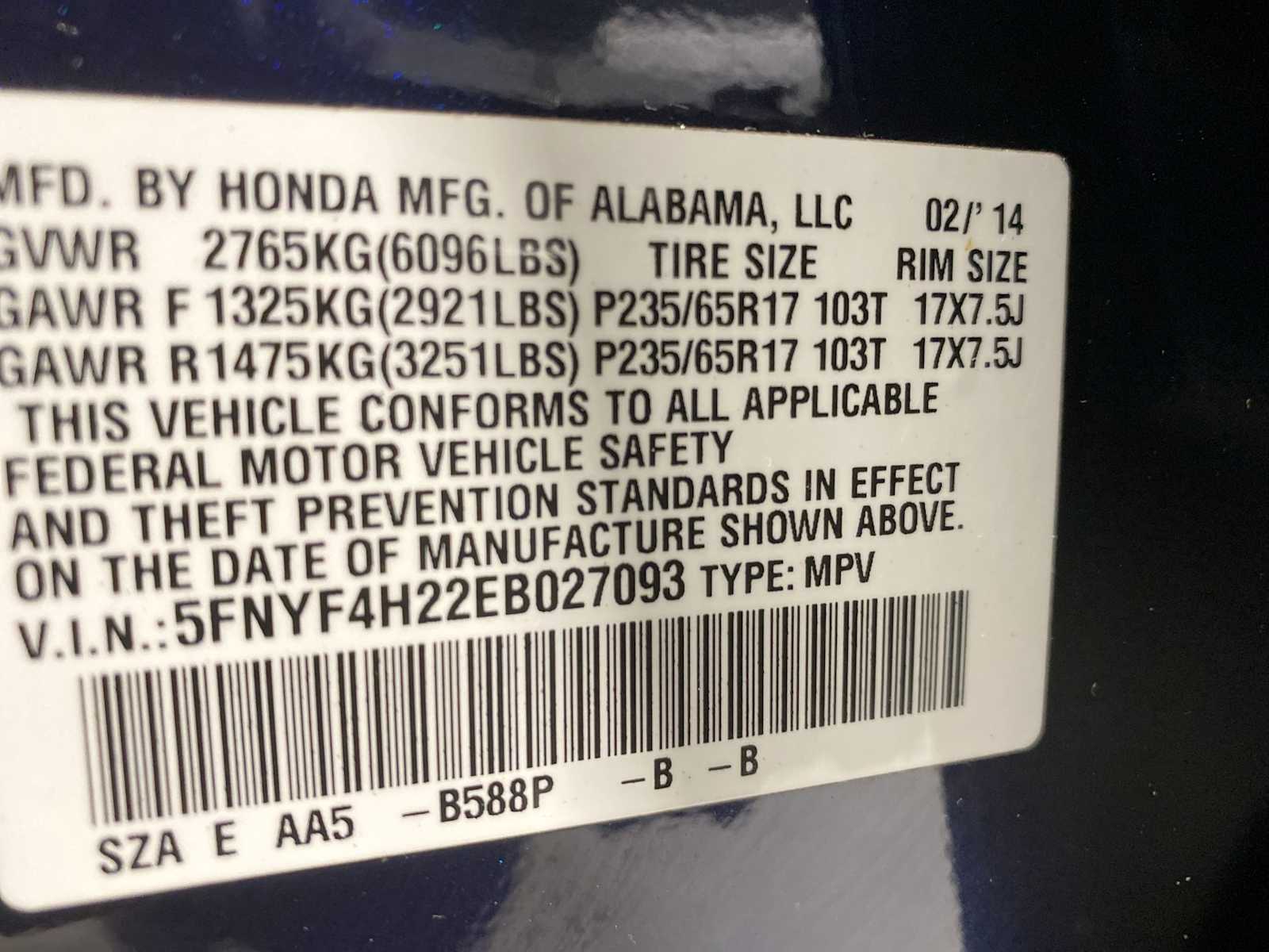 Thumbnail: 2014 Honda Pilot - 21