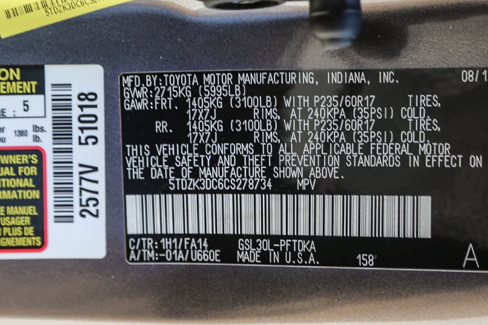 2012 Toyota Sienna SE 28