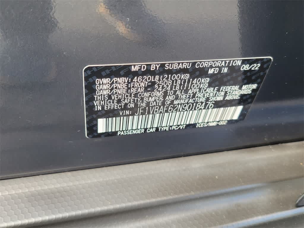 2022 Subaru WRX Premium 16