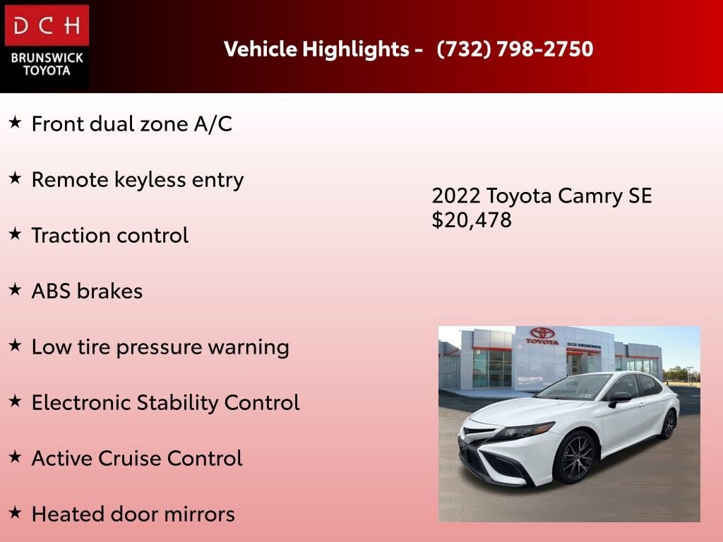 Used 2022 Toyota Camry SE Sedan