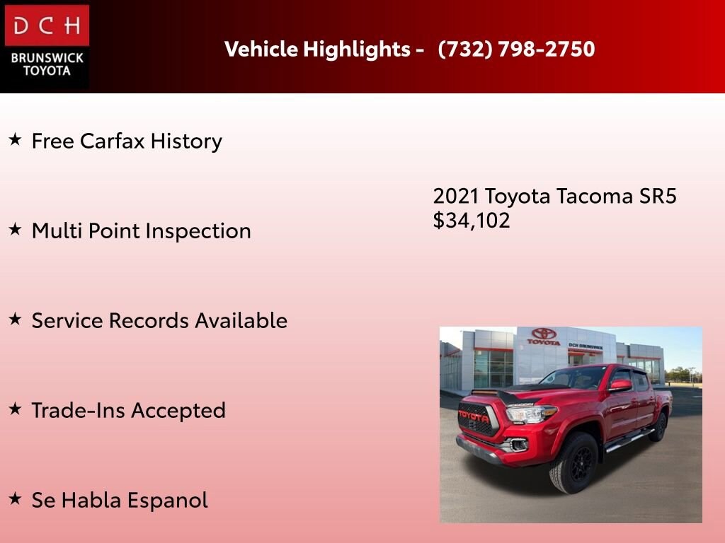 Used 2021 Toyota Tacoma SR5 V6 Truck Double Cab