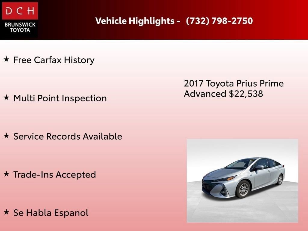 Used 2017 Toyota Prius Prime 5-Door Four Advanced Hatchback