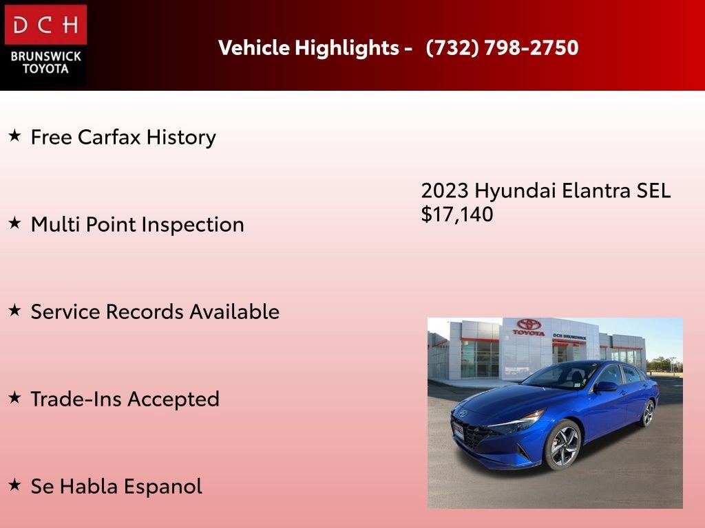 Used 2023 Hyundai Elantra SEL Sedan