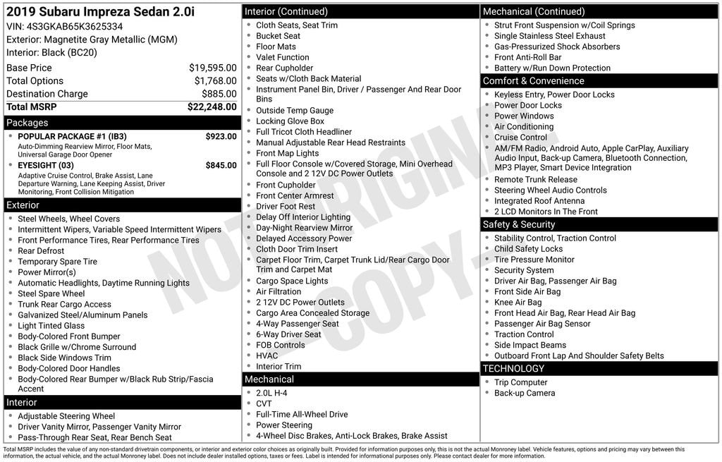 Thumbnail: 2019 Subaru Impreza - 18