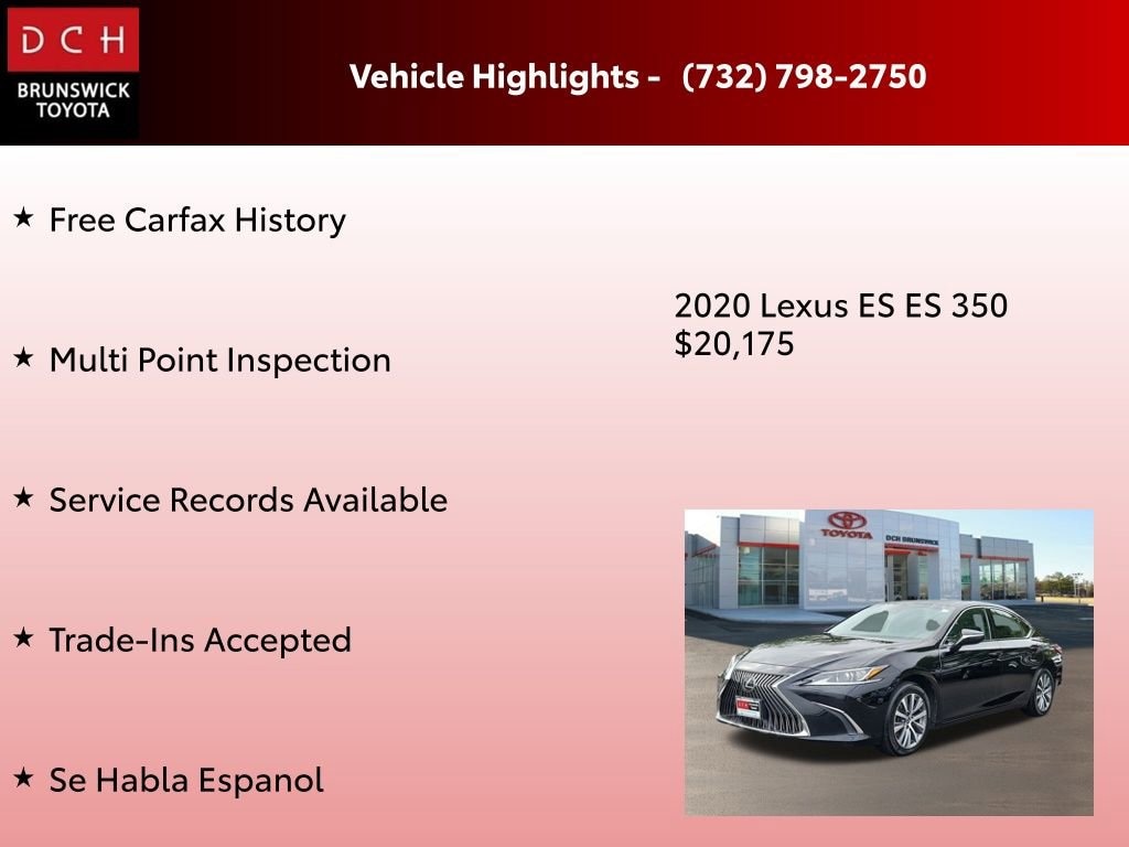 Used 2020 Lexus ES 350  Sedan