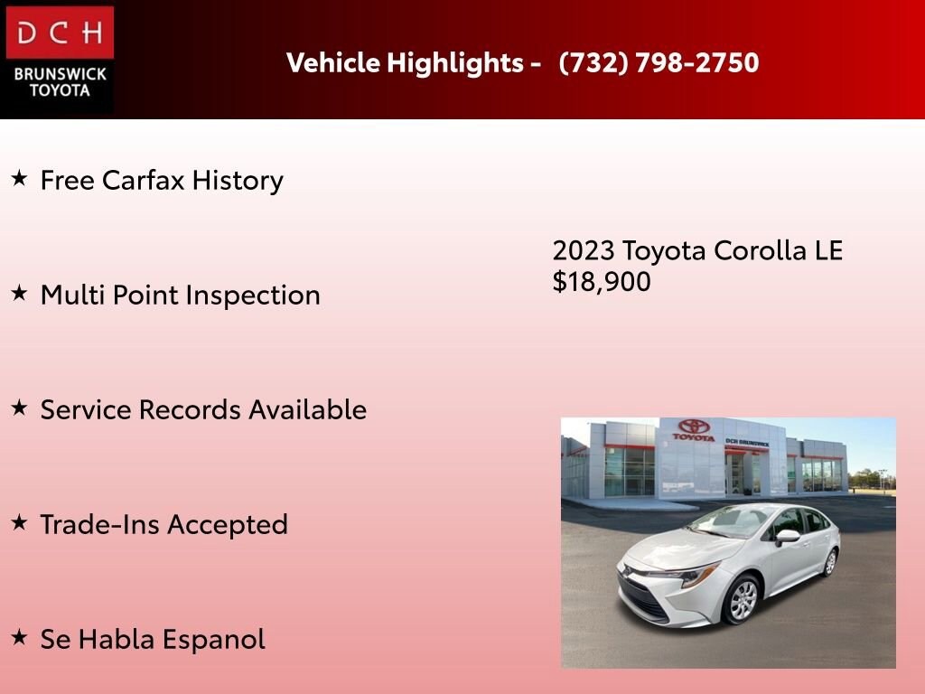 Used 2023 Toyota Corolla LE Sedan