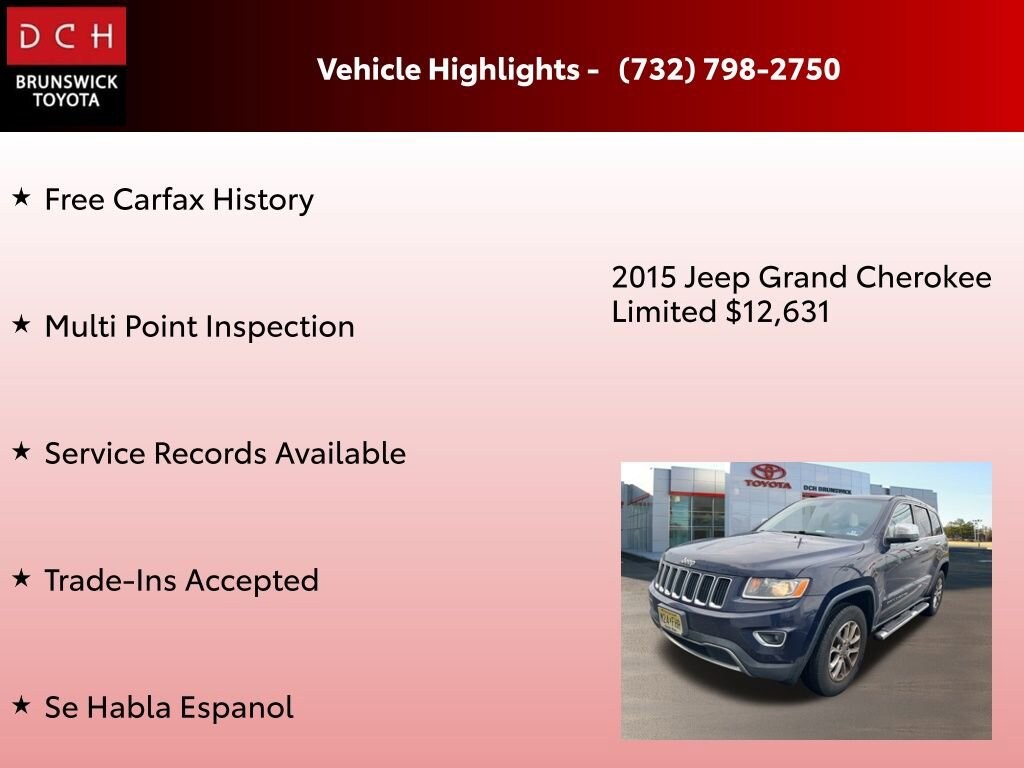 Used 2015 Jeep Grand Cherokee Limited 4x4 SUV
