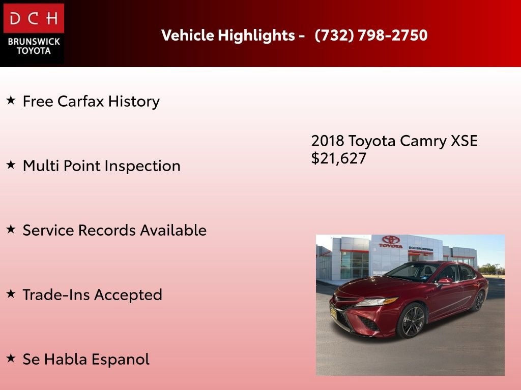 Used 2018 Toyota Camry XSE Sedan