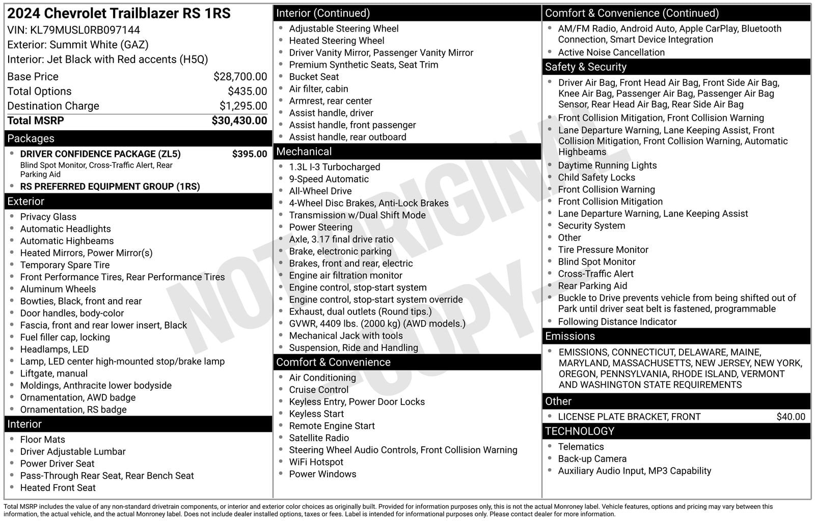 Thumbnail: 2024 Chevrolet TrailBlazer - 33