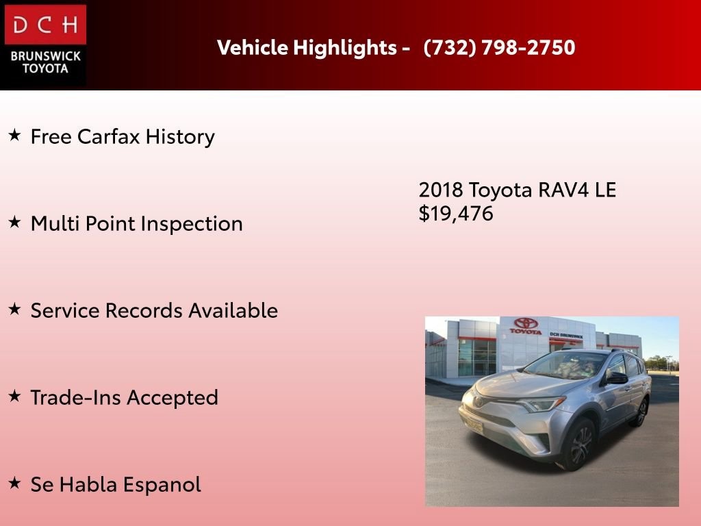 Used 2018 Toyota RAV4 LE SUV