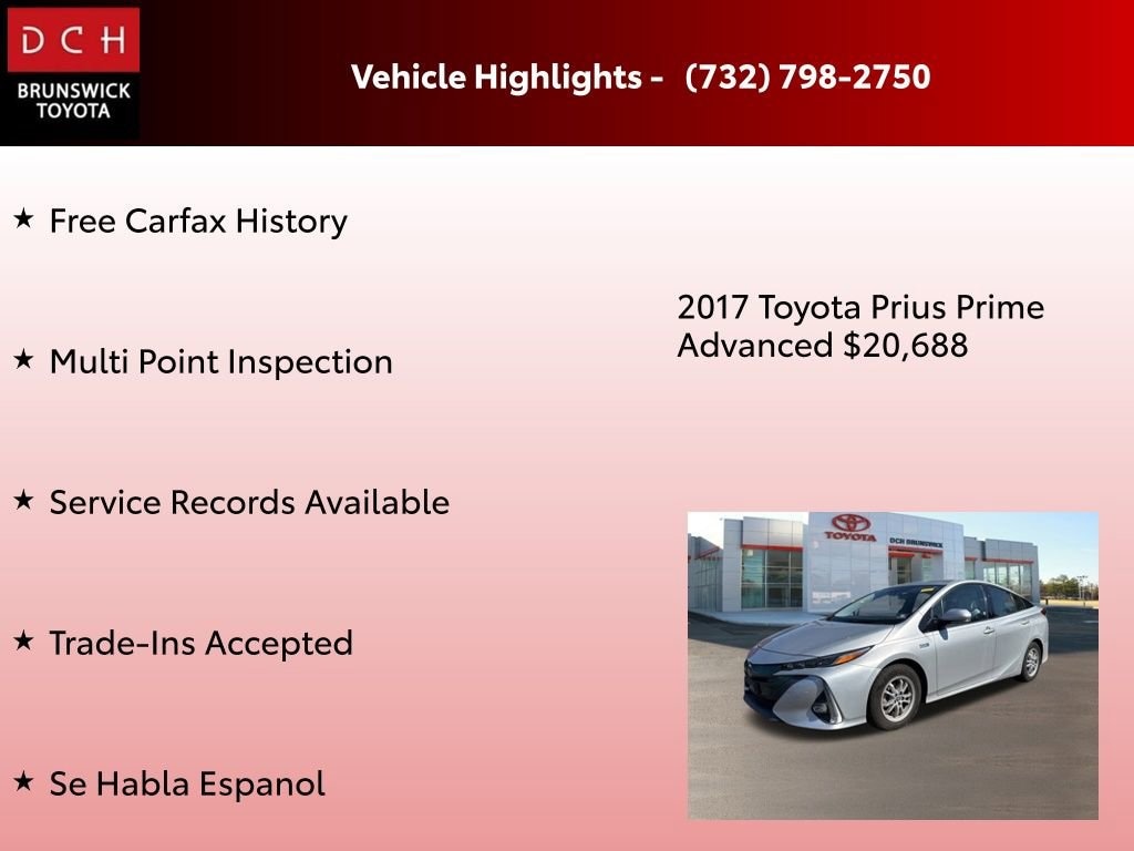 Used 2017 Toyota Prius Prime 5-Door Four Advanced Hatchback