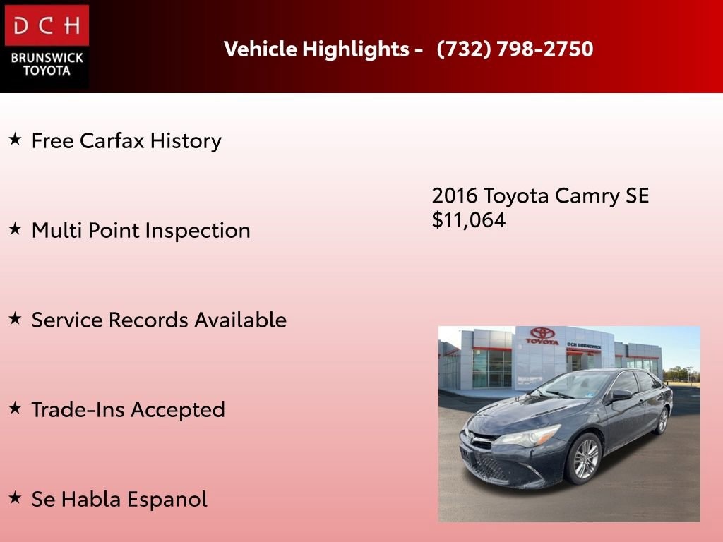 Used 2016 Toyota Camry SE Sedan