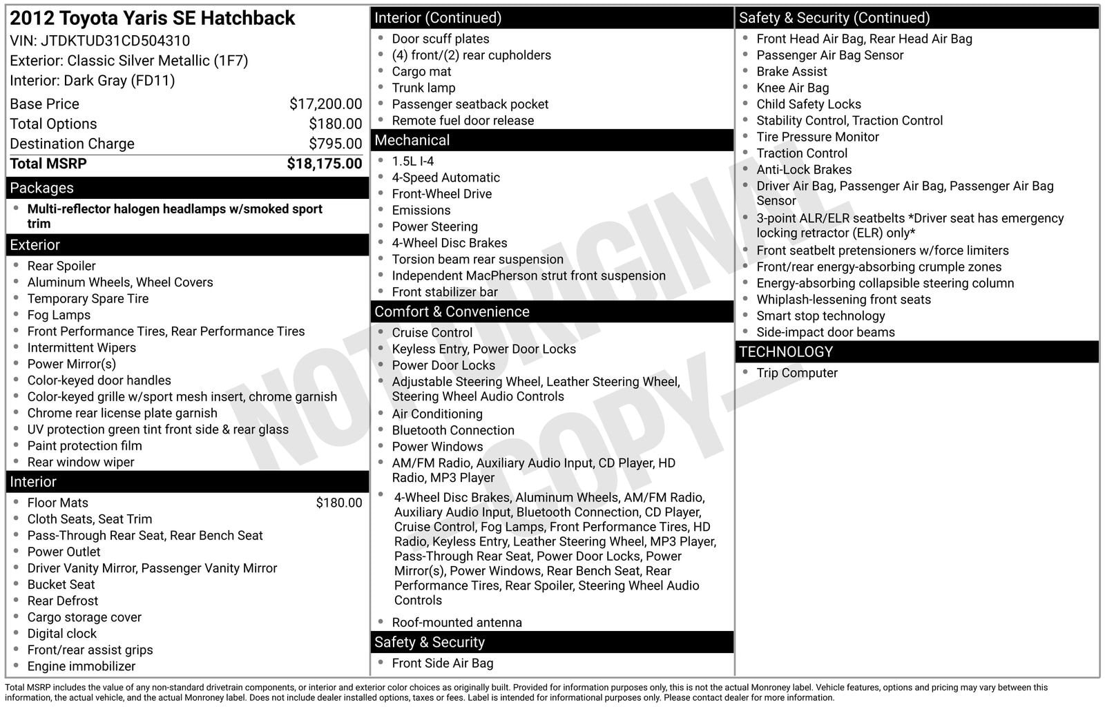 Thumbnail: 2012 Toyota Yaris - 30