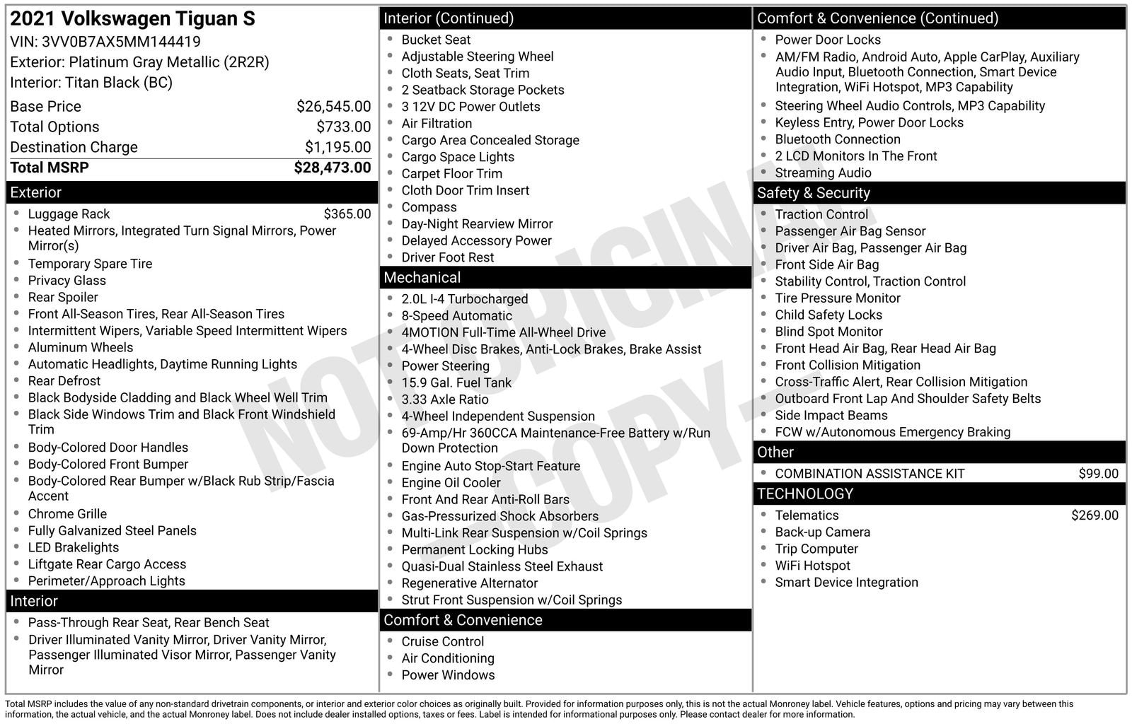 Thumbnail: 2021 Volkswagen Tiguan - 32
