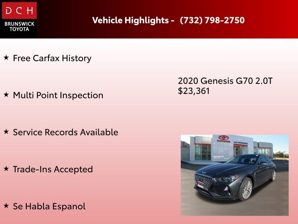 Used 2020 Genesis G70 Sedan