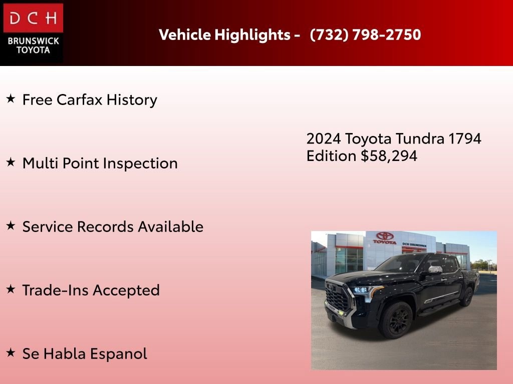 Used 2024 Toyota Tundra 1794 Edition Truck CrewMax