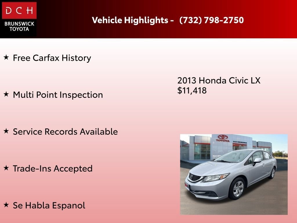 Used 2013 Honda Civic LX Sedan