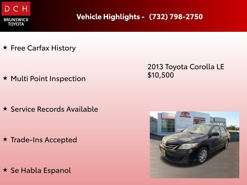 Used 2013 Toyota Corolla LE Sedan