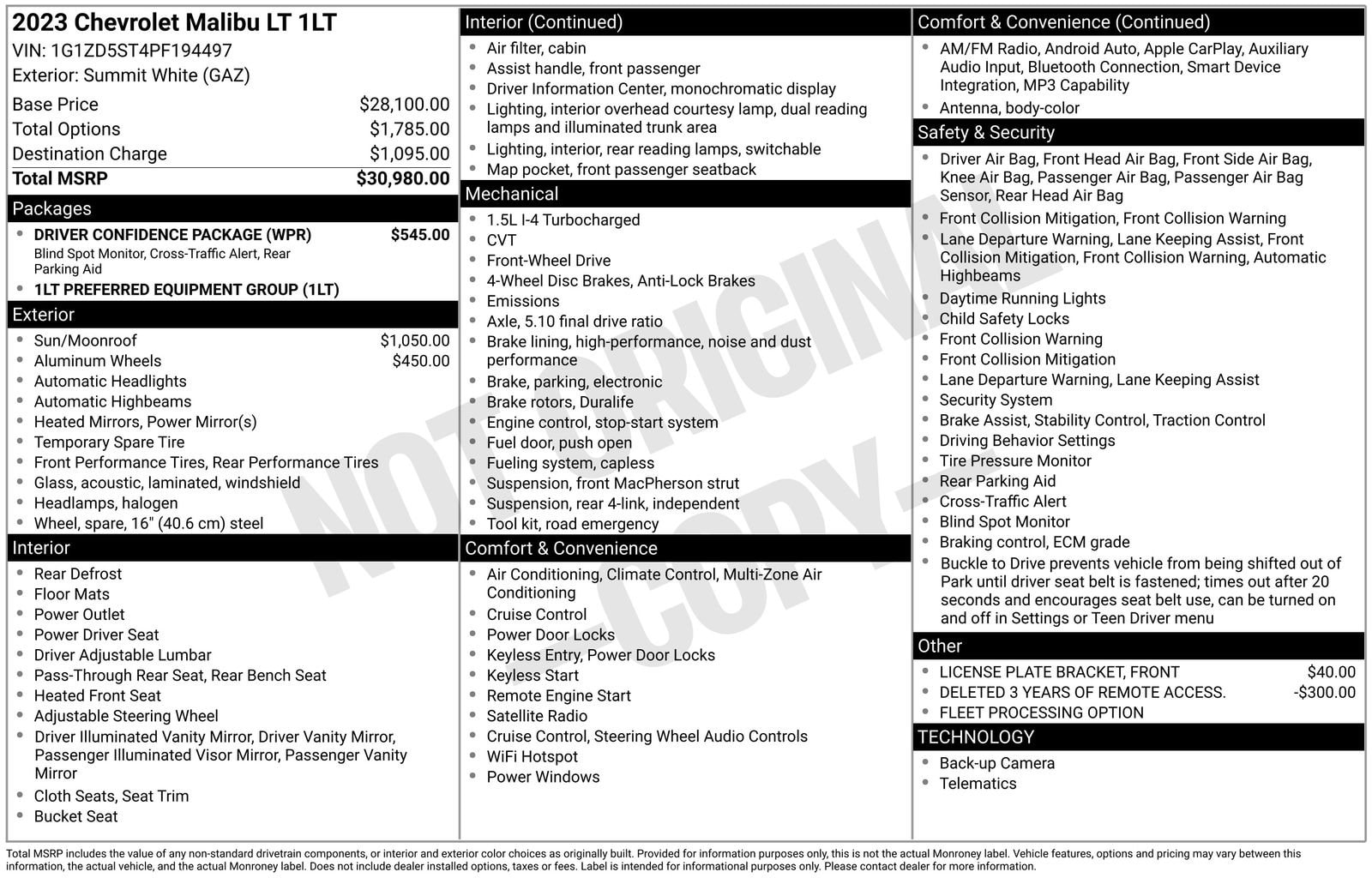 Thumbnail: 2023 Chevrolet Malibu - 33