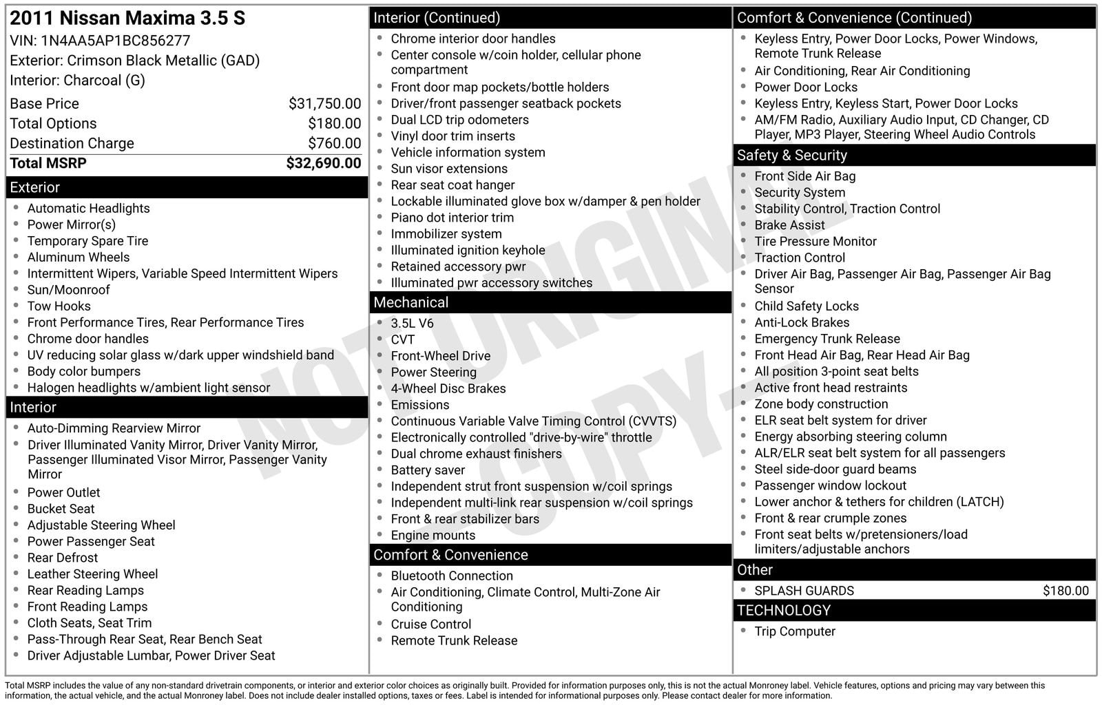 Thumbnail: 2011 Nissan Maxima - 31