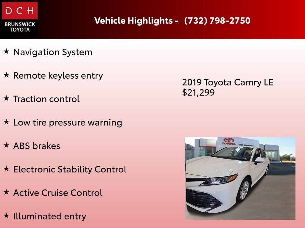 Used 2019 Toyota Camry L Sedan