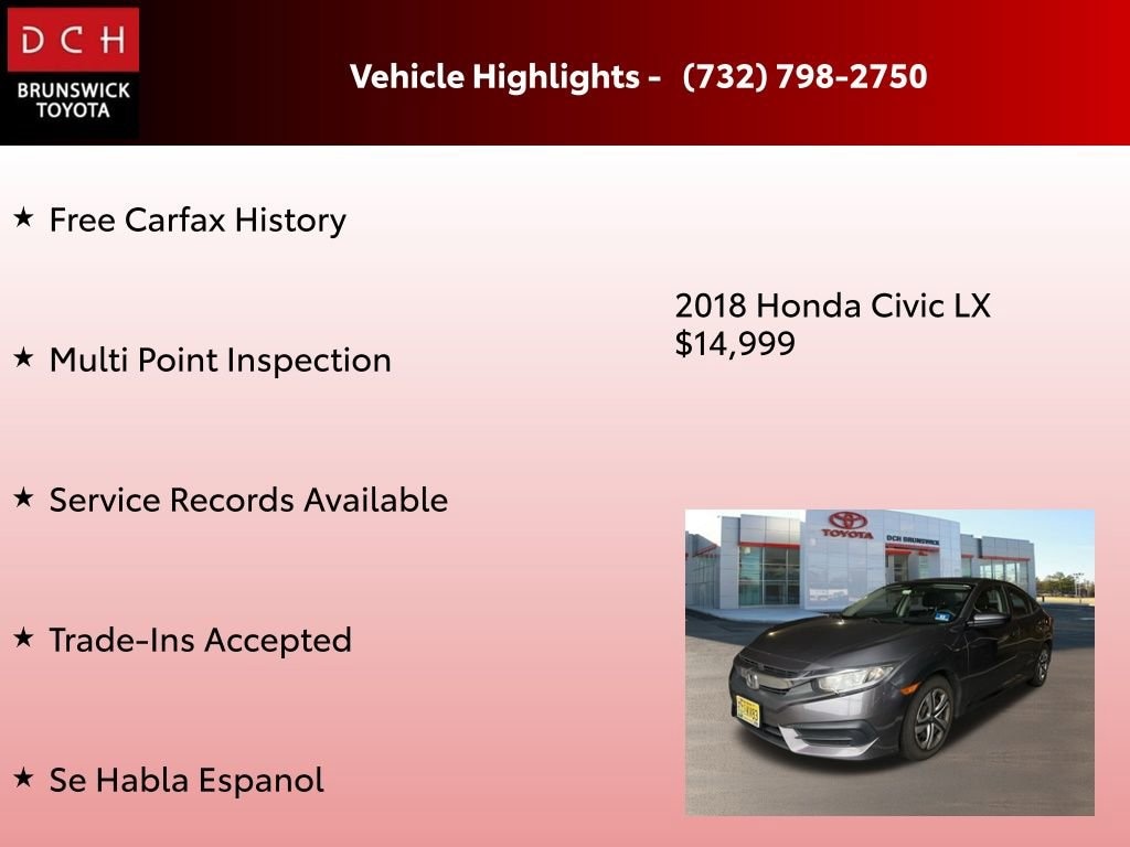 Used 2018 Honda Civic LX Sedan