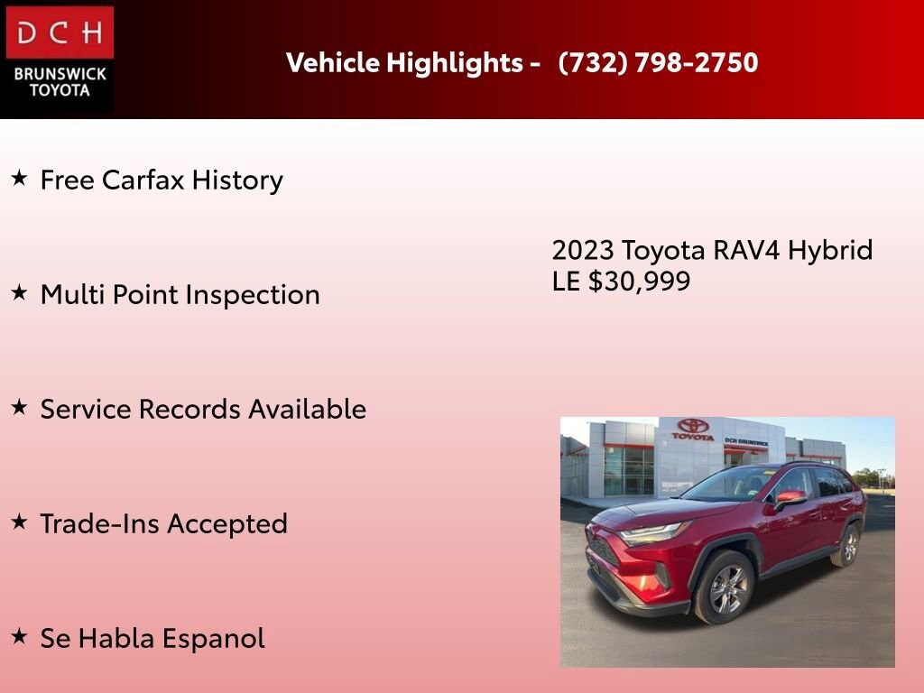 Used 2023 Toyota RAV4 Hybrid LE SUV