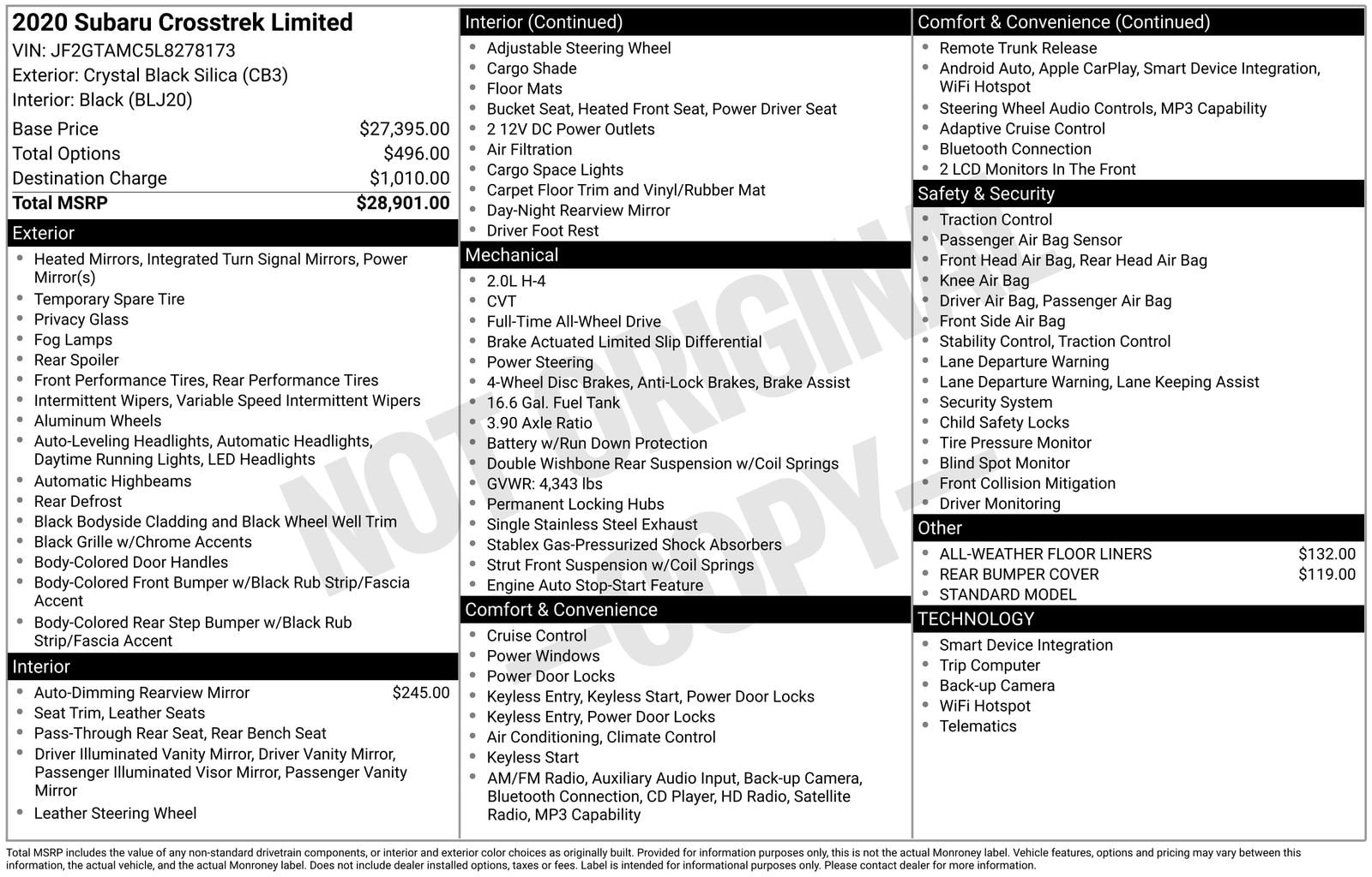 Thumbnail: 2020 Subaru Crosstrek - 34
