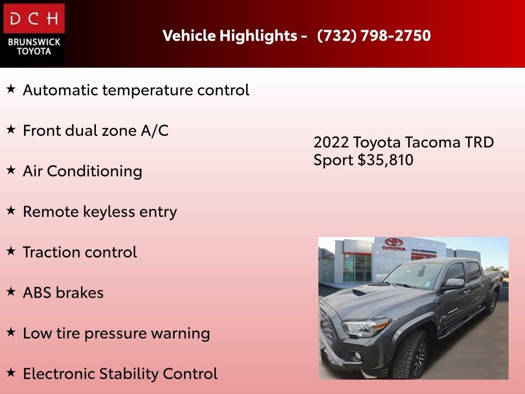 Used 2022 Toyota Tacoma TRD Sport V6 Truck Double Cab