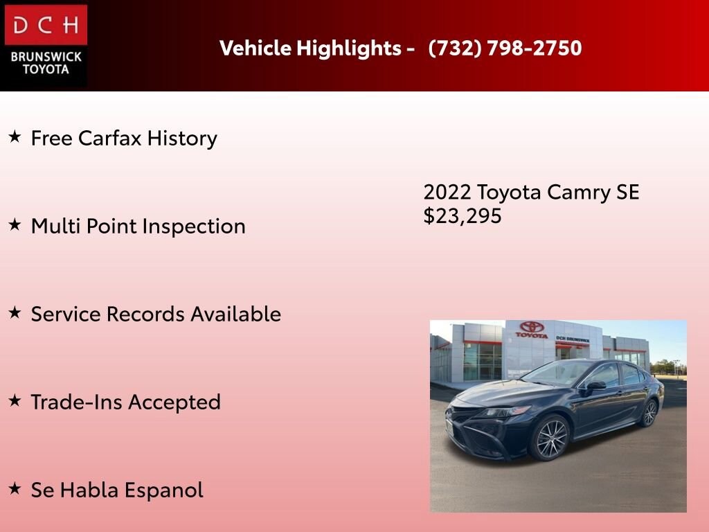 Used 2022 Toyota Camry SE Sedan